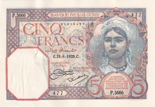 Algérie francs jeune - -,