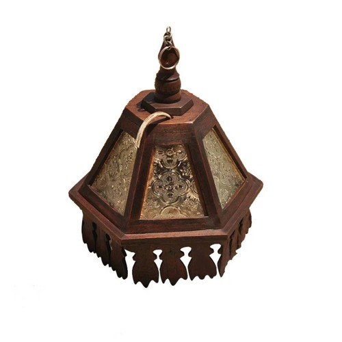 Lustre bois sculpté fait - lustre, en