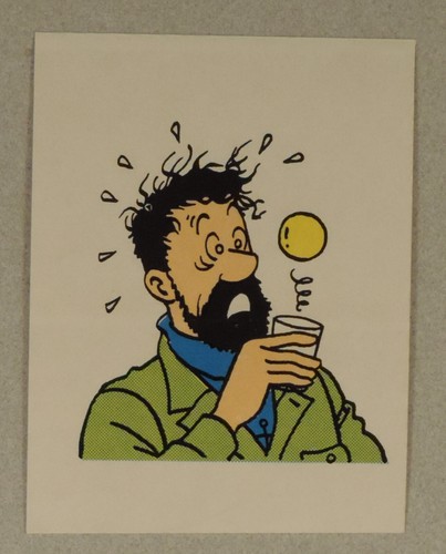 Herge tintin autocollant lune - herge,