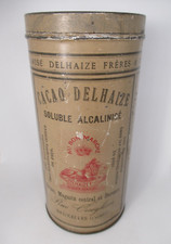 Ancienne Cacao Publicité Boîte Cacao Delhaize Freres Bruxelles Belgique À 1900
