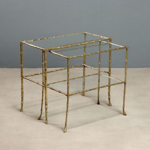 Tables basses vintage laiton - tables,