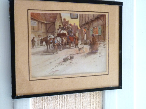 Ancien cadre miniature voyage - ancien, "voyage