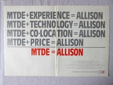 1/1983 PUB ALLISON GAS TURBINES DETROIT DIESEL GM MTDE ORIGINAL AD