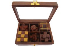 Jeu de puzzle en bois 6 en une