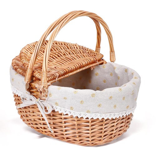 Wicker picnic basket - wicker,
