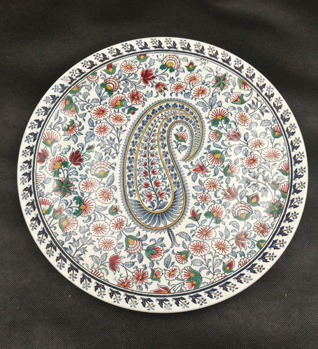 Plat faïence gien décor - plat,