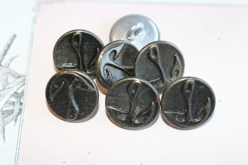 Bouton ancien vintage ancre - bouton,