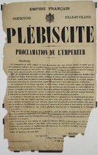 Plébiscite proclamation de