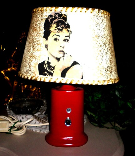 Lampe chevet rouge abat - de,