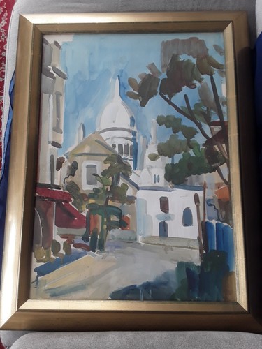 Aquarelle sacre coeur - aquarelle,