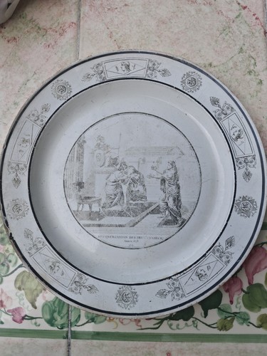 Assiette faïence creil - de,