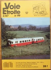 019564 - Voie étroite - Numéro 99 - 2/1987 de avril-mai 1987 [train,locomotive]