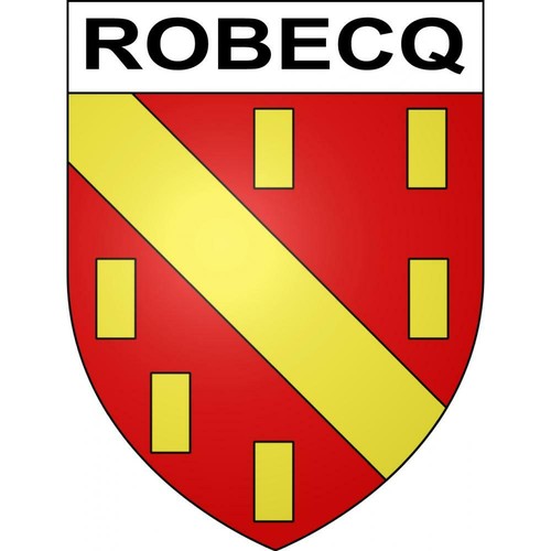 Robecq ville sticker blason - robecq,
