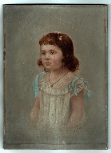Peinture sur bois petite - sur, fille