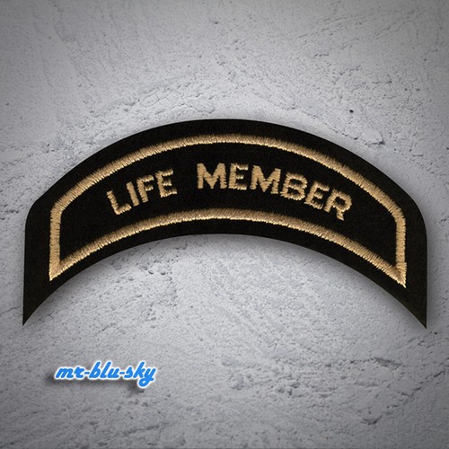 Small life member tan patch - life, ~