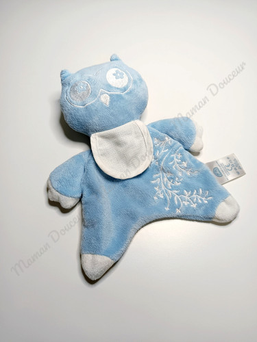 Doudou plat hibou chouette - doudou,