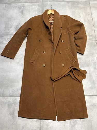 Manteau long camel double