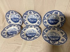 lot VAISSELLE ANGLAISE BLEUE 6