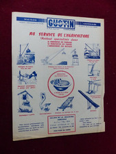 catalogue prospectus remorque agricole : GUSTIN salon agriculture 1954
