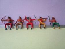 Figurine starlux lot  5 cavaliers indien 1