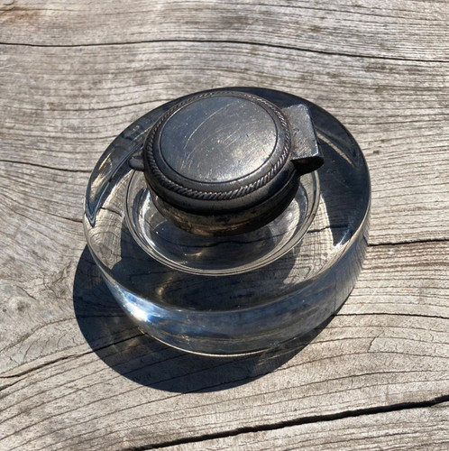 Encrier verre rond - en,