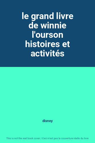 Grand livre winnie - livre, de