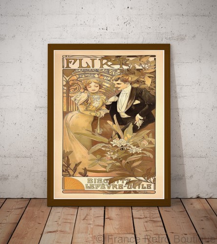 Poster affiche flirt mucha - poster-affiche,