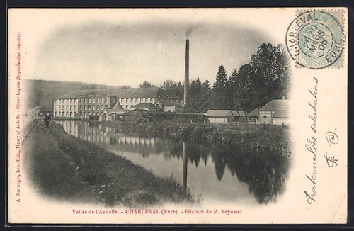 Cpa charleval filature - cpa, charleval,