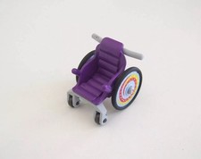 PLAYMOBIL HOPITAL - Chaise Fauteuil Roulant Violet pour Enfant 6663