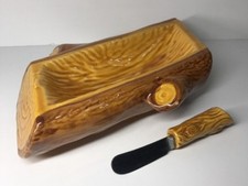 Beurrier Imitation Bois Vintage Vallauris By-ceram H3,5 L20 l13,5