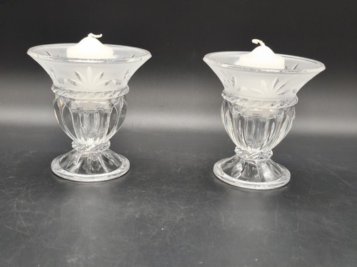 Paire bougeoirs cristal - bougeoirs,