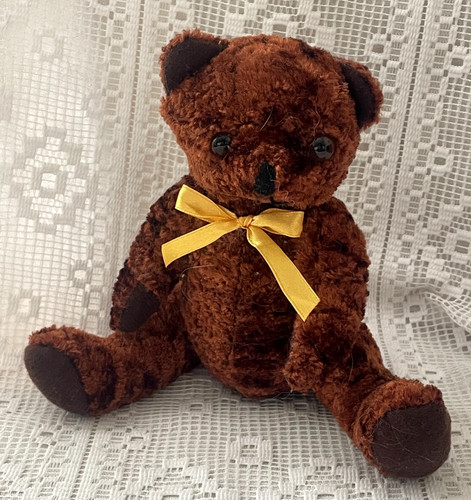 Peluche ours assis marron - peluche,