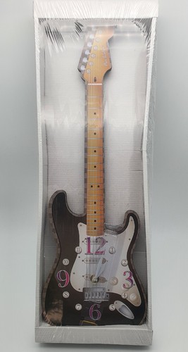 Horloge guitare noire cm - horloge,