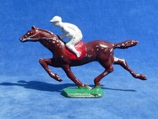 RARE ++ FIGURINE ALUMINIUM - QUIRALU ? ALUDO ? - TIERCE - CHEVAL Horse JOCKEY