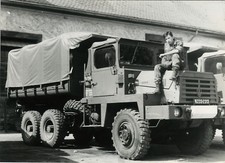 PHOTO ANCIENNE - VINTAGE SNAPSHOT - MILITAIRE CAMION BERLIET - MILITARY TRUCK