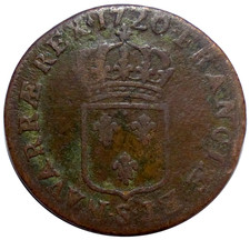 Louis XV Sol au buste enfantin 1720 S Reims