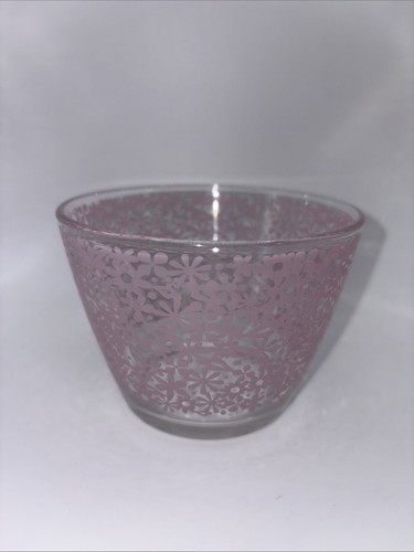 Ikea glass dessert bowl - dessert, pink