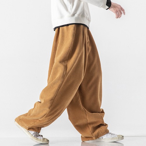 Hommes velours ample pantalon - velours,