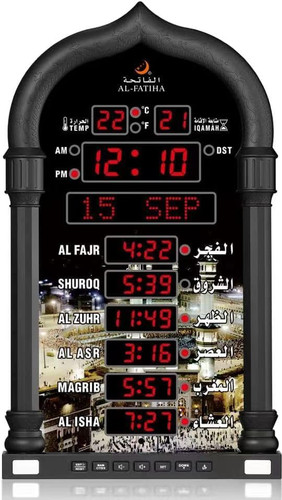 Azan clock led muslim prayer - azan, clock,