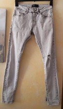 Jeans skinny gris taille XS Bershka