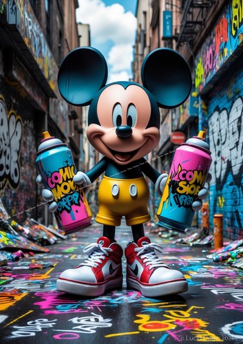 Photo mickey street art - a4,