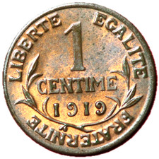 #903 - RARE - 1 centime 1919