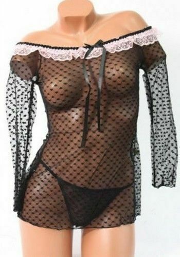 Nuisette noire transparente