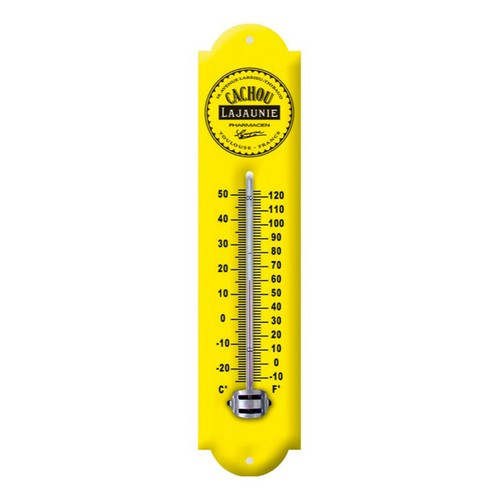 Thermomètre émaillé cachou - thermomètre,
