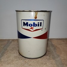 Ancien Pot De Graisse MOBIL,Ancien Garage,Pas Bidon Triangulaire,Station