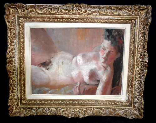 Tableau huile féminin - tableau,