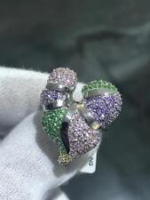 Platine Argent Sterling Vert &