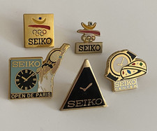 5 PIN'S MONTRE SEIKO TENNIS