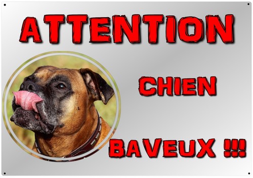 Plaque attention chien - attention,