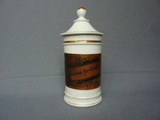 POT A PHARMACIE ANCIEN EN PORCELAINE DE PARIS GOMA ARABIGA